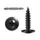 Wensilon 250 pcs8&times;1 Black Truss Head Wood Screws Quick Metal Self Tapping Zin...