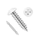 Etauwe 100 PCS #8 x 5/8" Pan Head Self Tapping Screws, White x 5/8",