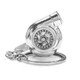 Turbo Keychain, Creative Metal Spinning Turbocharger Key Fob Ring, Mini Silver