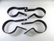 QTY4 2-3/8" BLACK TENSION BAND BRACE CHAIN LINK FENCE 14 GUAGE x 3/4" WIDE STEEL