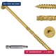 FMhotu 8 Inch Heavy-Duty Outdoor Deck Screws, 50Pcs Star Drive Decking Wood Scre