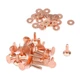 Crapyt 25 PCS Copper Rivets 0.35"&times;0.51"&times;0.12" Leather Copper Rivet Fas
