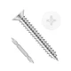Etauwe #10 x 2 Flat Head Self Tapping Screws, White Wood x 2", 