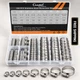 120Pc Stainless Steel Hose Clamp Assortment Kit 6&ndash;44mm Worm Gear Pipe Clamps