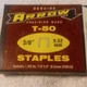 Arrow T-50 Steel Staple Gun Staples 3/8 in 9.52 mm 1,250 Pack