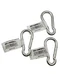 Lot of 3 Campbell T7645026 Spring Snap Link, Zinc Finish, 3/8-In.