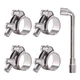 Glarks 4Pcs 2931mm TBolt Hose Clamps 304 Stainless Steel Heavy Duty Ear Clamp...
