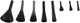 Manpa Concave Eye Cutter (8 pieces) 1/4" & 1/8" Mandrel for carving birds & anim