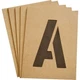 Hy-Ko ST-3 Number and Letter Stencil, Stencil, 6-Pieces, Includes: Numbers 0 thr