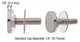 CRL Brushed Stainless Standoff Cap Assemblies for 3/4" Standoff Bases