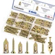 Tnisesm 100Pcs 3 Size Self Drywall Drilling Anchors with Screws Kit, Metal & ...
