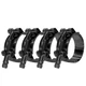 BOTTEN 4 Pack 1.5" Stainless Steel Clamp Range 1.73" - 1.96", Black