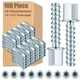 Yaocom 100 Piece 3/8" Threaded Rod Anchor for Concrete, Vertical, Steel Zinc ...