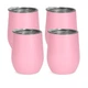 4 pack Bev Steel Stemless Wine Tumbler, 12 oz | Double Wall Vacuum Insulated