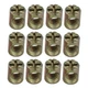 NACX M6 x 13mm Cross Barrel Nuts Cross Dowel Slotted Nuts, 20Pcs
