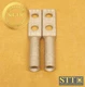 YAZV4C2TC14FX BURNDY COMP LUG 1/4" STUD 2-HOLE 5/8" SPC W/ WINDOW (LOT OF 2) NEW