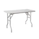 HARDURA Folding Stainless Steel Table 24X48 Inches with Legs NSF Commercial P...