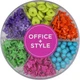 Decorative Multi-Colored Shaped Push Pins for Home & Office, Six Colors for Diff