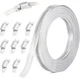 OURU 10FT Hose Clamps,304 Stainless Metal Strapping+8 Fasteners, Silver