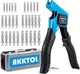 AKKTOL Molly Bolts for Drywall & Plaster Walls (0.12"-1.28"), Easy to Use with S