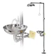 Stainless Steel Combination Shower Station Emergency Eye Wash Eyewash Station