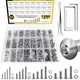 1290-Piece M2, M3, M4, M5 Stainless Steel Button Head Hex Socket Screw Kit with