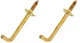 Stanley 75-8540 1-1/2" Bright Solid Brass Shoulder Hooks 2 Pack
