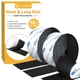 12Ft x 2 Inch Hook and Loop Tape, Heavy Duty Double-Sided Adhesive Strips, St...