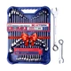 HITORK 32 Piece Wrench Set SAE & Metric 20 Standard & 12 Stubby Combination W...