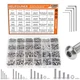 1280 Pieces M2 M3 M4 M5 304 Stainless Steel Button Head Socket Cap Metric Scr...