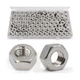 ZQZ 1/4"-20 Hex Nuts,130 Pack 304 (A2-70) Stainless Steel Hardware Nuts,Stand...