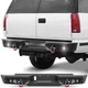 Steel Rear Bumper For 1992-1999 GMC Yukon Black w/LED Lights & Sensor Holes