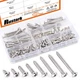Rustark 180-Pcs #8 3/8" to 1-1/2" 304 Stainless Steel Round Pan Head Phillips...