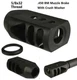 US! .458 SOCOM, 5/8x32 Tanker Competition Muzzle Brake, Black Steel