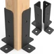 4 Pcs Adjustable Deck Post Anchor Brackets Kit 4x4 2x4 Heavy Duty Support Base