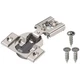 Compact BLUMOTION Hinge (5 Kits), 1/2" Overlay, 105&deg; Opening Angle, Steel, In...