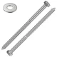 Wensilon Lag Screws Wood Screws (25PCS, 5/16"x4", Silver) Hex Head Lag Bolts,...