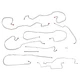 2005-07 Silverado Sierra 1500 4WD Extended Cab Brake Line Kit Stainless Steel