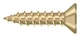 Deltana SCWS975 #9 x 3/4" Steel Wood Screw - 600 Pack - Brass