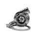 Turbo Keychain, Creative Metal Spinning Turbocharger Key Fob Ring, Mini Black
