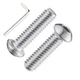 Wensilon (30Pcs) 5/16-18 * 1 Button Head Socket Cap Bolts Screws, 304 Stainle...