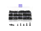 900pcs Truss Head Self Tapping Screw Pan Head Washer 9sizes Assortment Kit Black