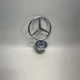 MOUNTED STAR HOOD LOGO EMBLEM ORNAMENT FOR MERCEDES-BENZ CHROME & BLUE