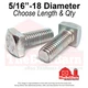 5/16" Square Head Bolts Grade A307 Zinc Clear (Choose Length & Qty)