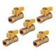 Midline Valve Y12FIP-5 Premium Brass Gas Ball Valve, 1/2 in. Yellow, 