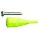 WallClaw Anchors Wall Anchor, 2" L, Plastic, 60 lbs Tension Strength, 50 PK