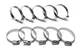 10 x HPS 0.75" - 1-1/8" 19mm-28mm Stainless Steel Embossed Clamp for 0.5" Hose
