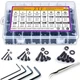 840PCS M2 M3 M4 M5 Socket Head Cap Screws Nuts Assortment Kit with Storage Box,