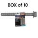 Simpson THDB62612HMGGF1 Titen HD 5/8" x 6-1/2" Galvanized Screw Anchor 10 Pack