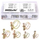 Hilitchi 42-Pcs 6-Size Adjustable Steel Wire Tube Hose Clamps Bronze